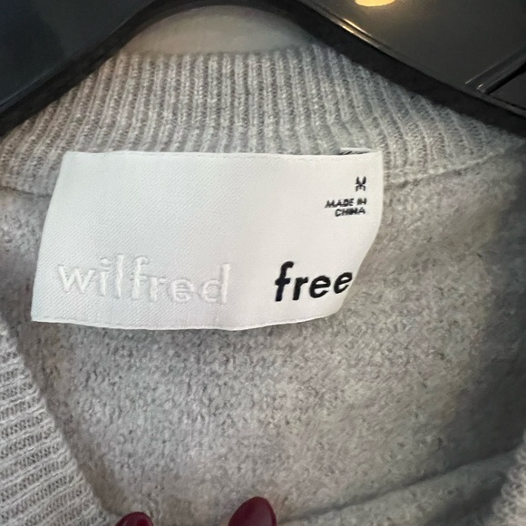Artizia Wilfred woman’s Logan cropped sweater ligh gray size medium - Picture 8 of 12